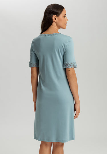 Moments Short Sleeve Nightgown 100cm | Tourmaline Blue 77040-2712
